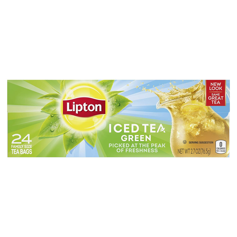 Iced Tea Bags, Green Tea, Family-Sized, 24 Tea Bags