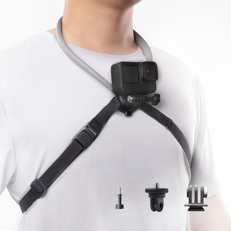 CapLock POV Neck Mount for DJI OSMO Action 5 Pro/4/3, for Gopro Hero 13/12/11/10