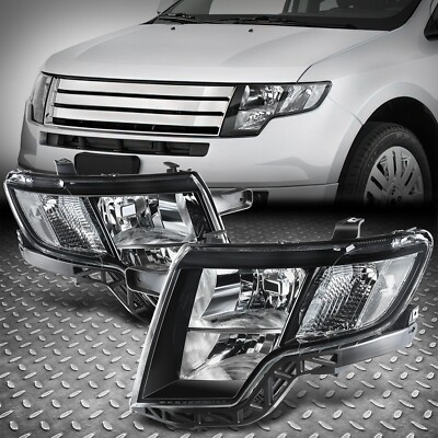 Для 09-10 Ford Edge OE Style Черный корпус Фары Головного фонаря в сборе