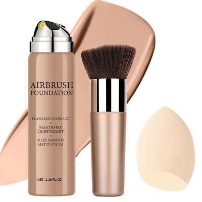 Airbrush Foundation Makeup Spray, Waterproof Full Coverage Foundation 2.36 Oz