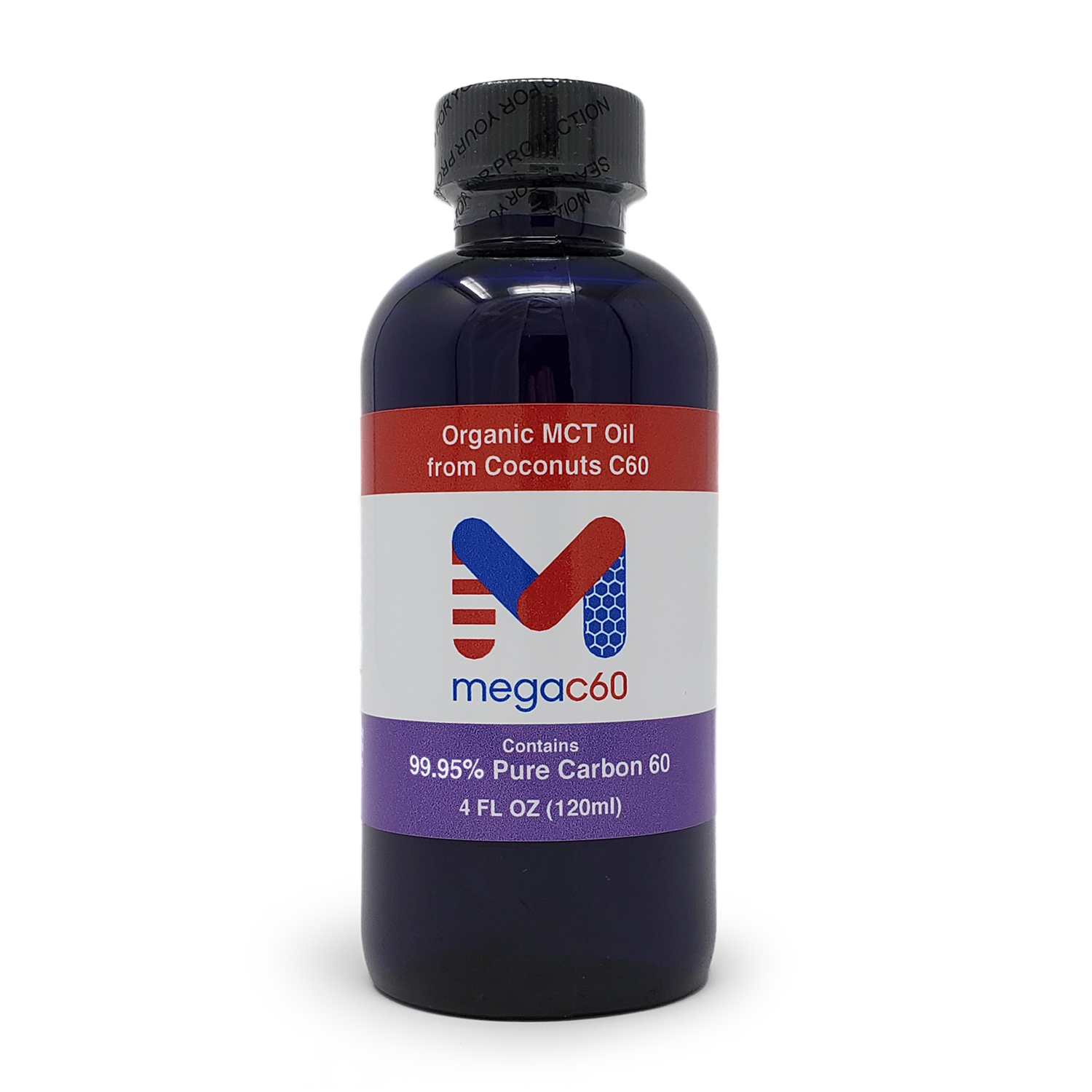 Carbon 60 High Purity 99.95% Carbon C60 in Organic MCT Coconut Oil 120ml