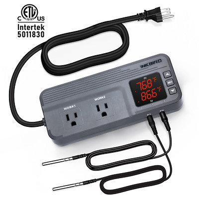 Inkbird ITC608T Wired Thermostat Digital Temp Humidity Controller Brew Grow Heat