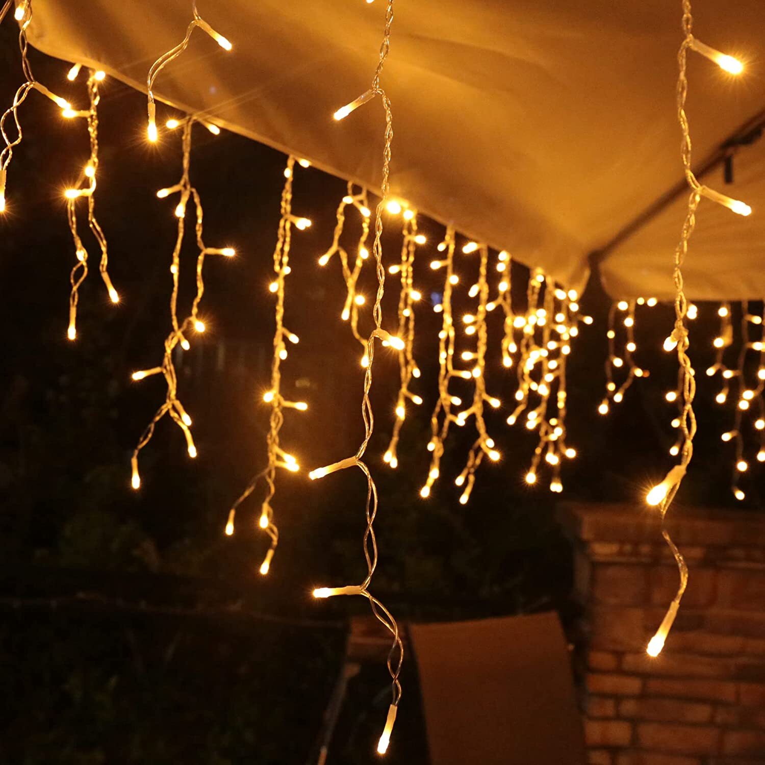 200 400 600 led eisregen lichterkette lichtervorhang weihnachtsbeleuchtung Deko