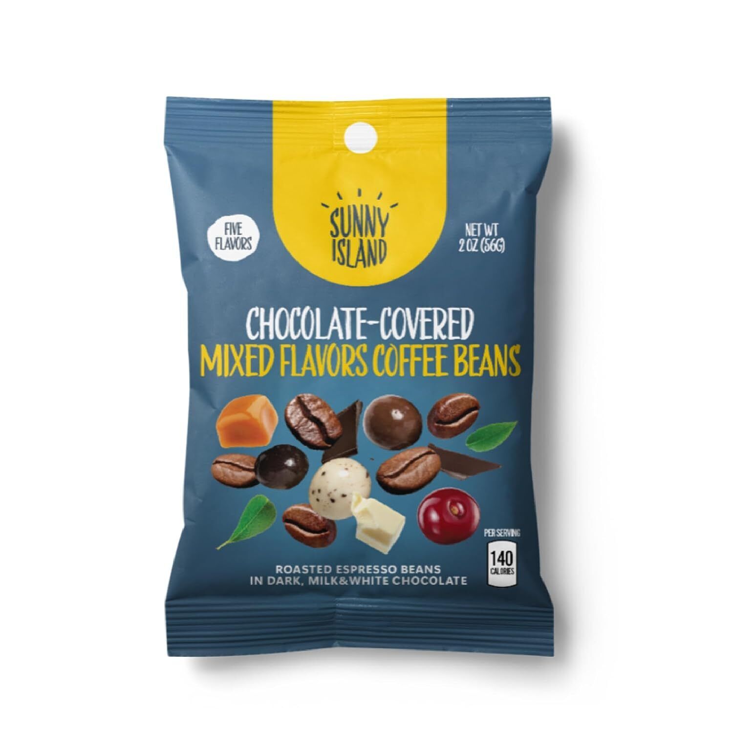 Chocolate Covered Espresso Coffee Beans, Mixed Flavors, (2 Ounces) Pack of 12