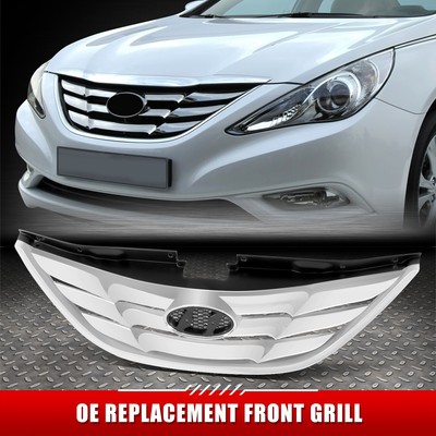 [Горизонтальные планки] Для передней решетки радиатора 11-13 Sonata OE Style с хромированным молдингом