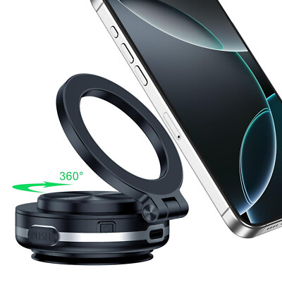 Universal Electric Vacuum Magnetic Suction Car Phone Mount 360° Rotation Holder
