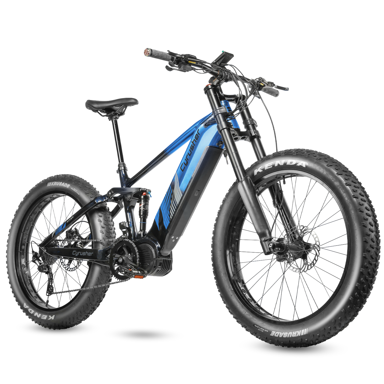 Cyrusher Mid-Drive Electric Bike 1000W 48V/20AH All-Terrain E-Bike Bicycle MTB