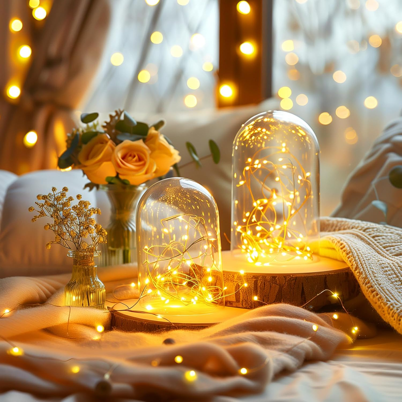 Fairy Lights Plug in, 33Ft 100 Led Waterproof Firefly Lights, UL Adaptor Include