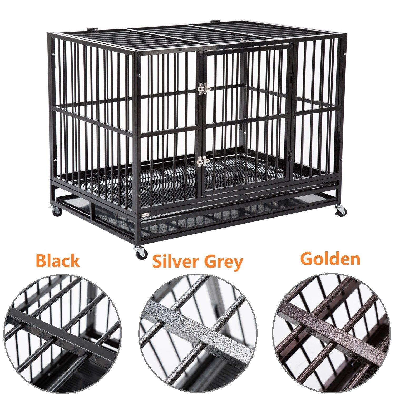 3 Color Large 37" Dog Cage Crate Kennel