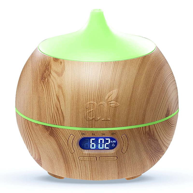 Diffuser And Humidifier With Bluetooth Speaker Clock -