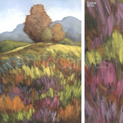 24''x36'' DAYLIGHT SHIMMER II by DWIGHT CANTON FLORALS TREES BRUSH STROKES CANVAS