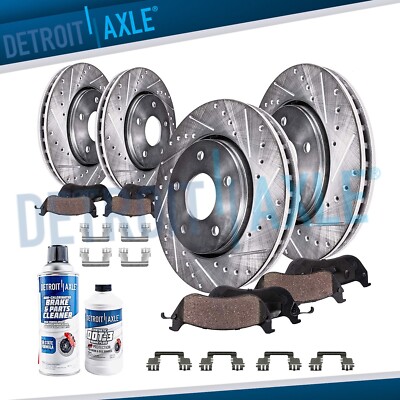 For Dodge Charger Challenger Magnum 300 Front Rear Drilled Disc Rotor Brake Pads