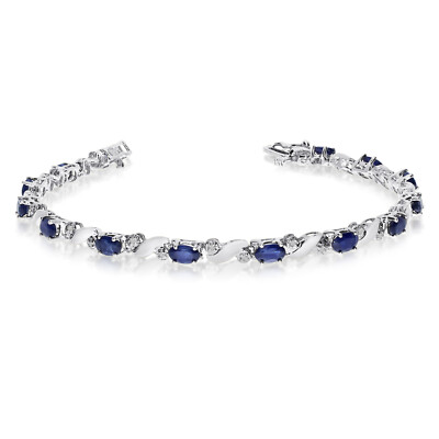 BELLE ÉPOQUE Sapphire Bracelet 18K WG Belle Époque Sapphire and Diamond Bracelet For Sale at