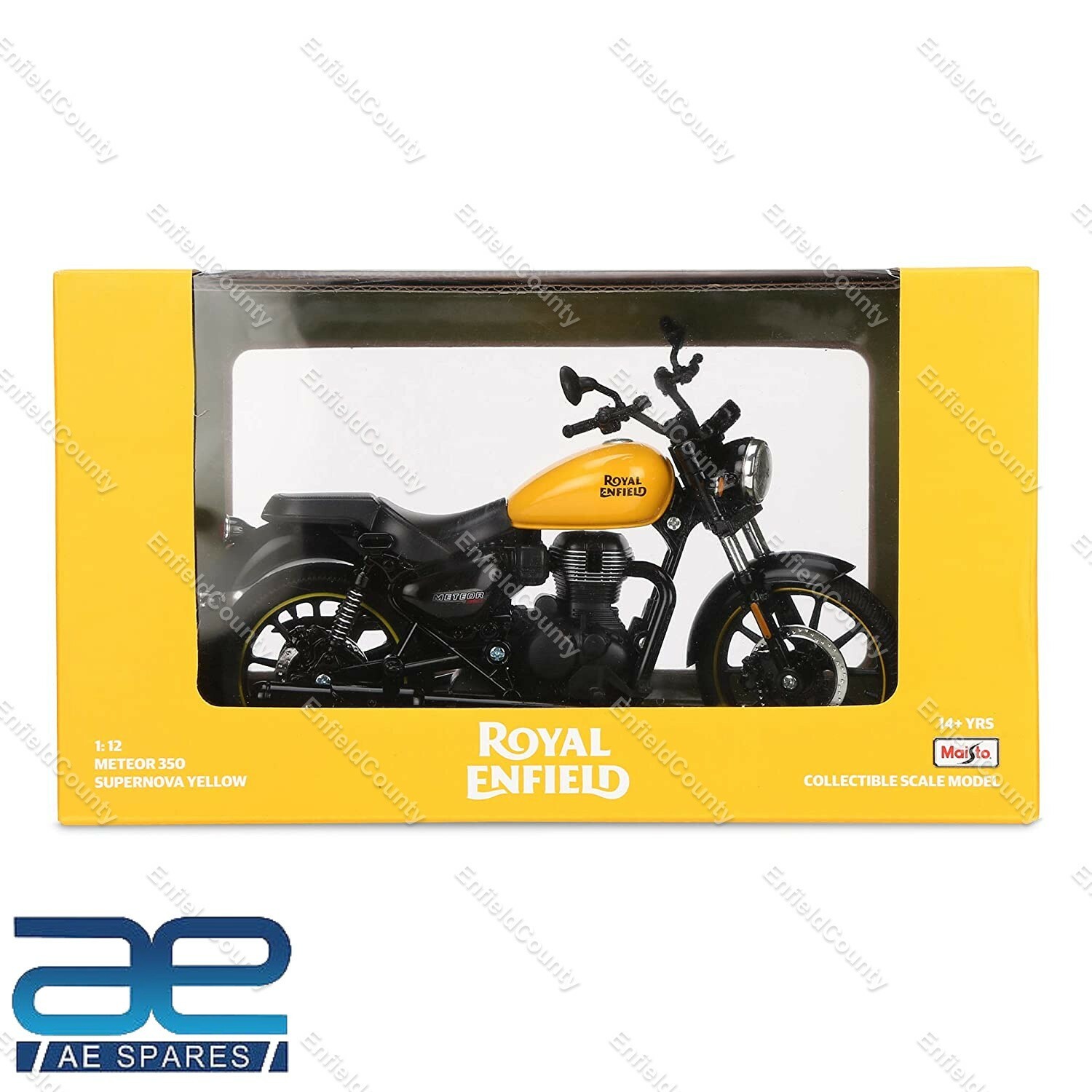 For Royal Enfield Meteor 350 Supernova Yellow 3D Scale Model 