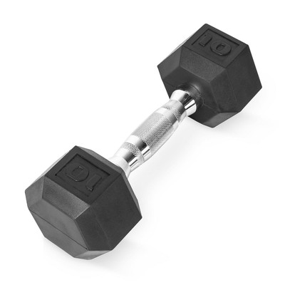 CAP Barbell Rubber-Coated Hex Dumbbells, Set of 2 or Single -NEW