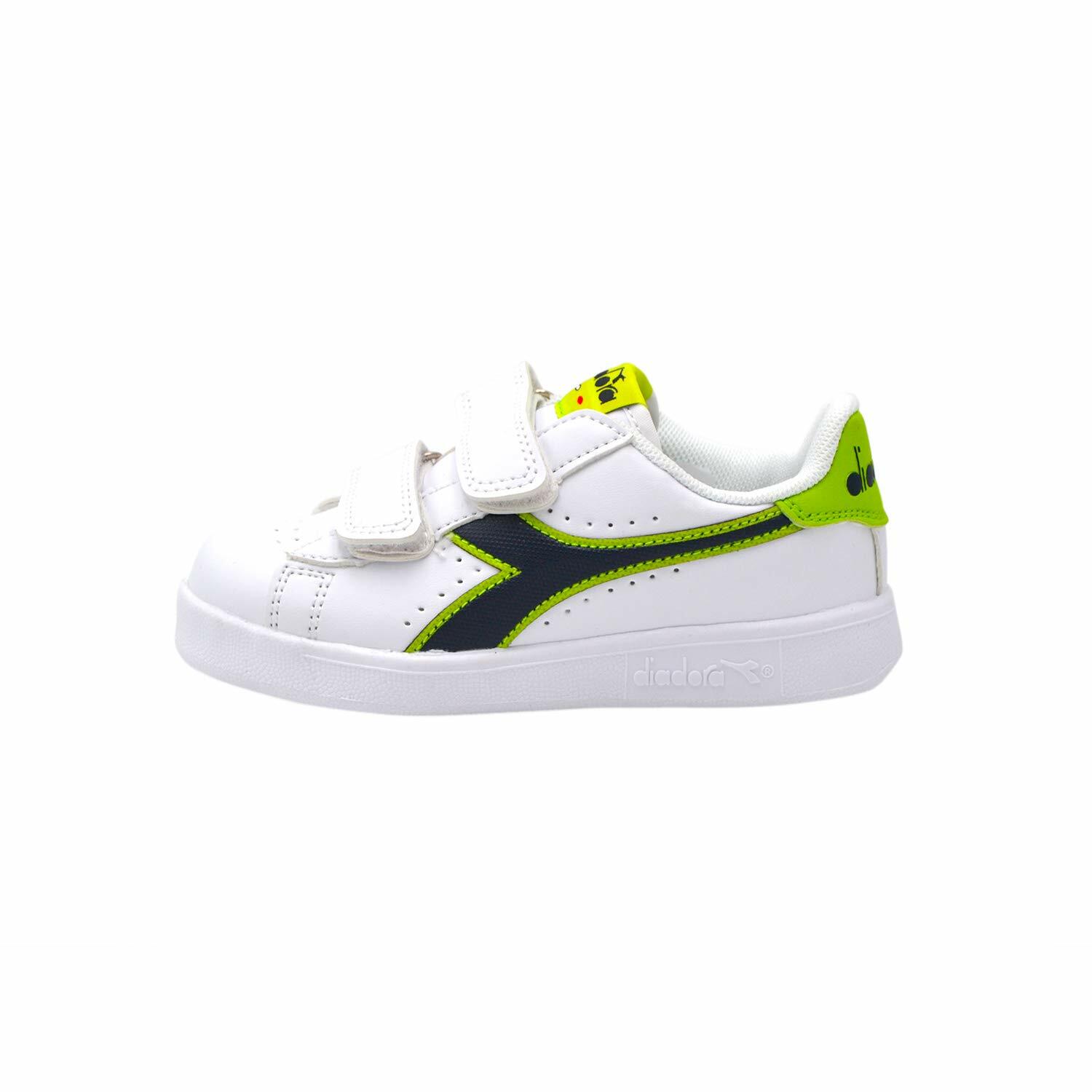 SCARPE DIADORA BAMBINO BAMBINA game p PS 101.173324 01 70317 BIANCO GIALLO lime