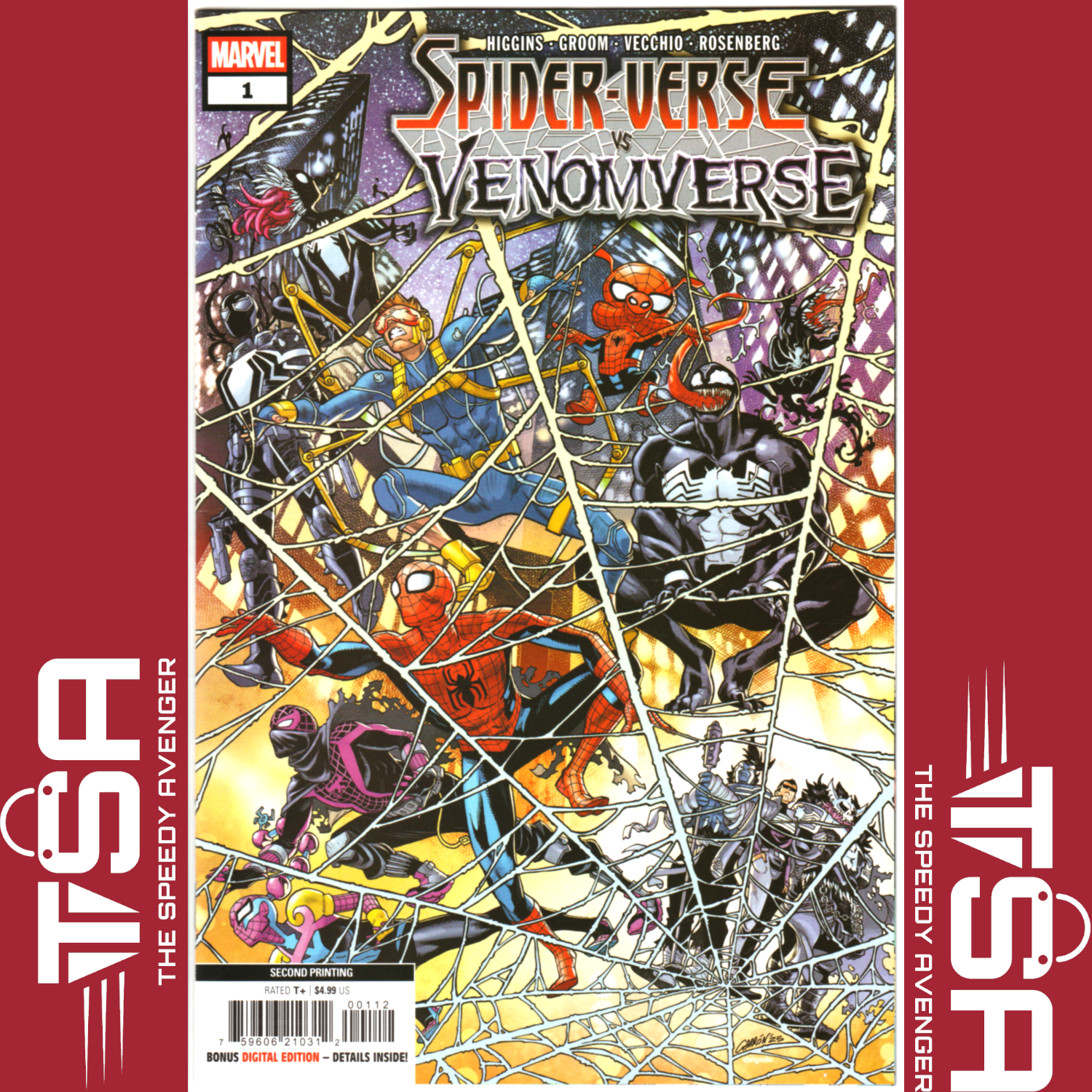 SPIDER-VERSE VS VENOMVERSE #1 Javier Garrón 2nd Printing Variant First Apps