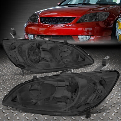 ДЛЯ 04-05 HONDA CIVIC СЕДАН КУПЕ ДЫМЧАТЫЙ КОРПУС ПРОЗРАЧНАЯ УГЛОВАЯ ФАРА НАЛОБНЫЙ ФОНАРЬ