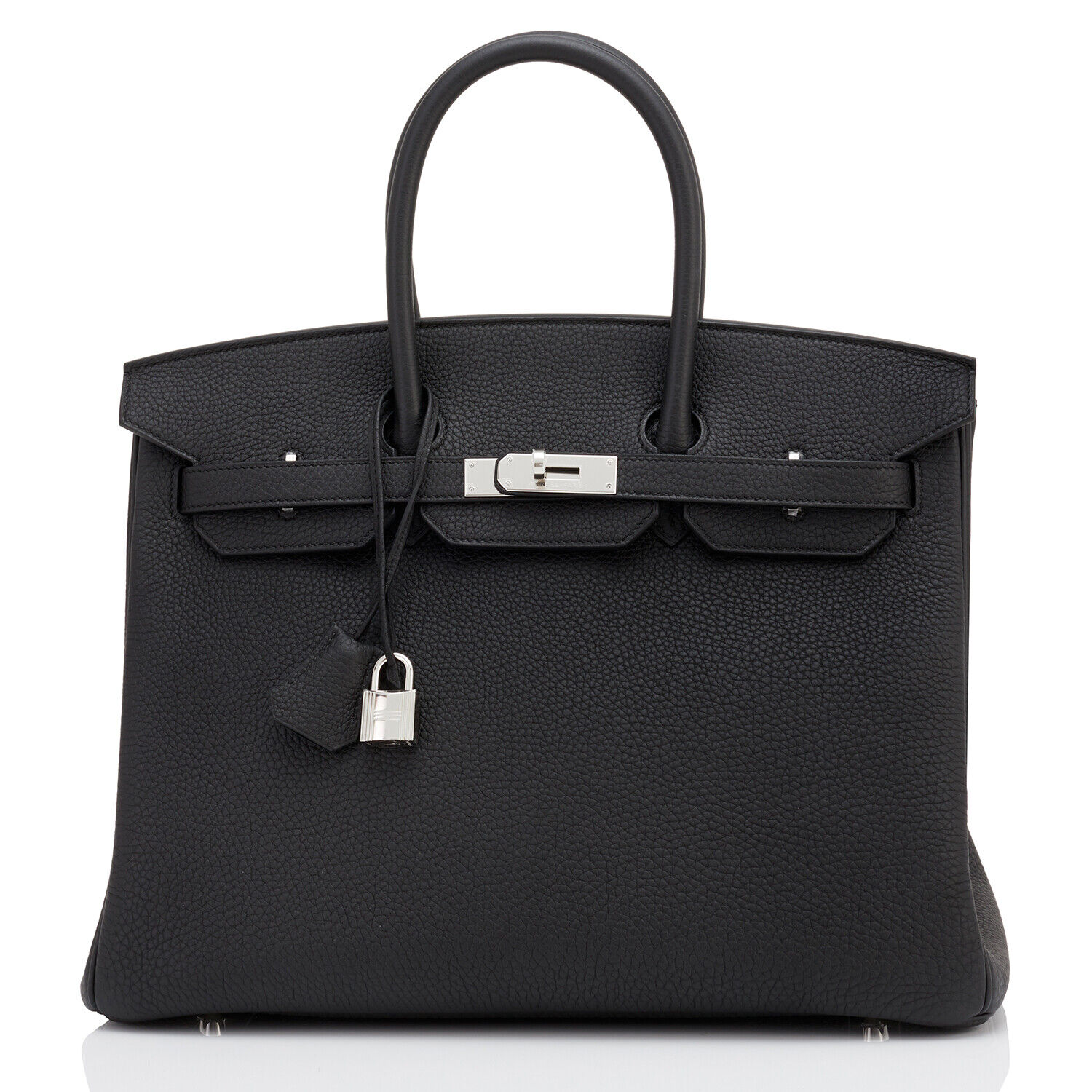 Hermes Black 35cm Birkin Bag Togo Palladium Hardware NEW 2