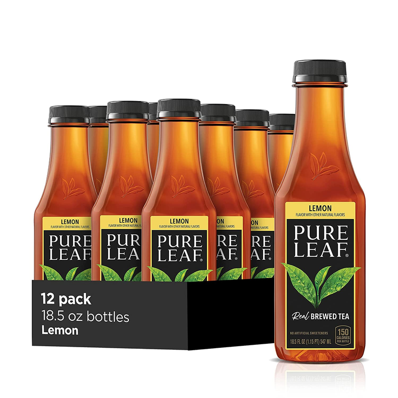 Sweetened, Real Brewed Black Lemon 18.5 Fl Oz  Exp Dec 2023