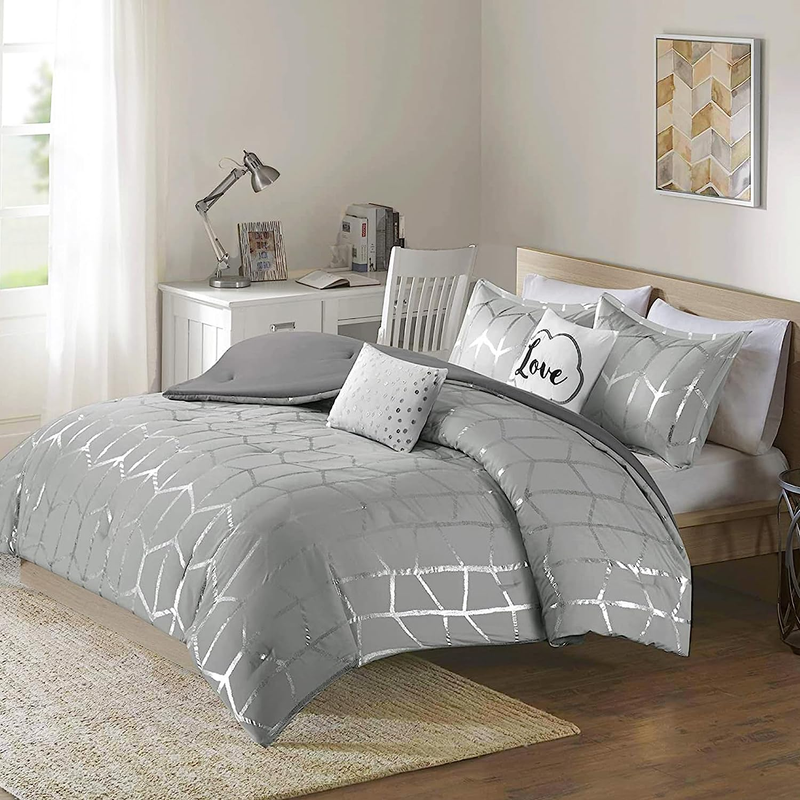 , Soft Microfiber Comforter Set Queen, Modern Ge