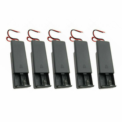 5 x 2 AAA 3A Cells Battery Holder Clip Storage Box Case on off Switch US Stock