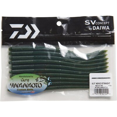 Daiwa Gary Yamamoto Neko Straight Worm Bait — 5.8, 10 шт. — Watermelon Blk/Flk