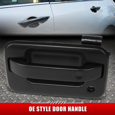 ДЛЯ 04-14 F150 LOBO ЧЕРНАЯ ЗАГРУНТОВАННАЯ РУЧКА ТЯГИ ПЕРЕДНЕЙ ЛЕВОЙ ДВЕРИ ВОДИТЕЛЯ С ЗАМОЧНОЙ СКВАЖИНОЙ