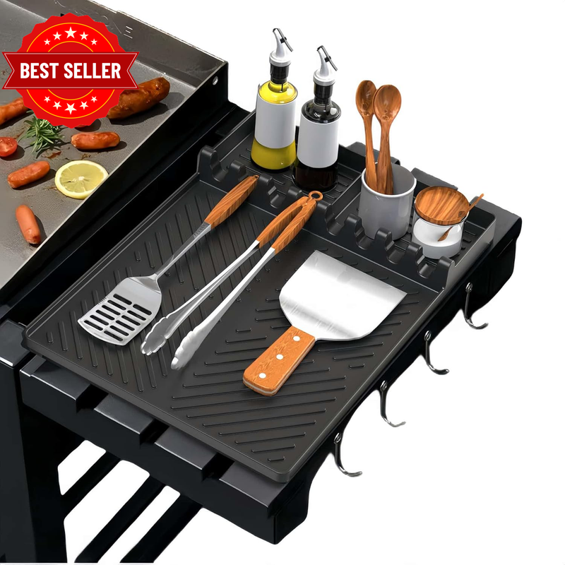 Large Silicone Griddle Tools Mat & Heat Resistant Spatula Mat, BBQ Grill Tool Re