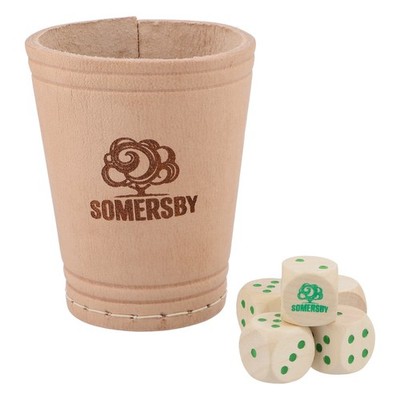Somersby Cider Würfelspiel Leder Knobelbecher mit 5 Würfeln Spieleabend