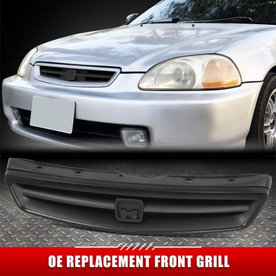 Для 96-00 Honda Civic 4-дверный OE-стиль, черная передняя решетка радиатора с эмблемой