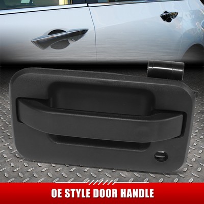 ДЛЯ 04-14 F150 LOBO ЧЕРНАЯ ТЕКСТУРИРОВАННАЯ РУЧКА ТЯГИ ПЕРЕДНЕЙ ЛЕВОЙ ДВЕРИ ВОДИТЕЛЯ С ЗАМОЧНОЙ СКВАЖИНОЙ