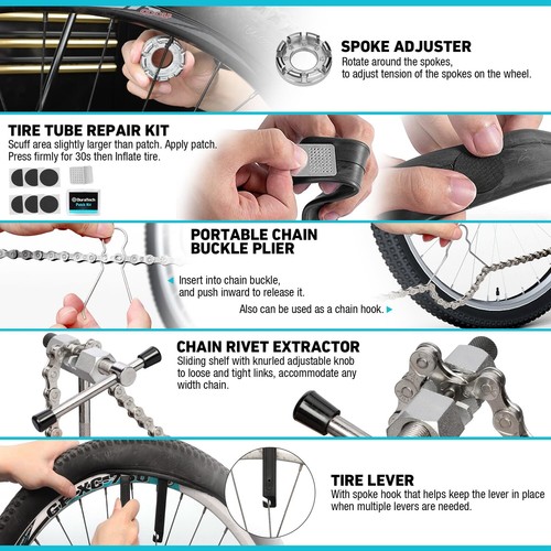 DURATECH 31PCS Bike Tool Kit Bicycle Tool Kit Bike Repair Tool Kit w/Storage Box