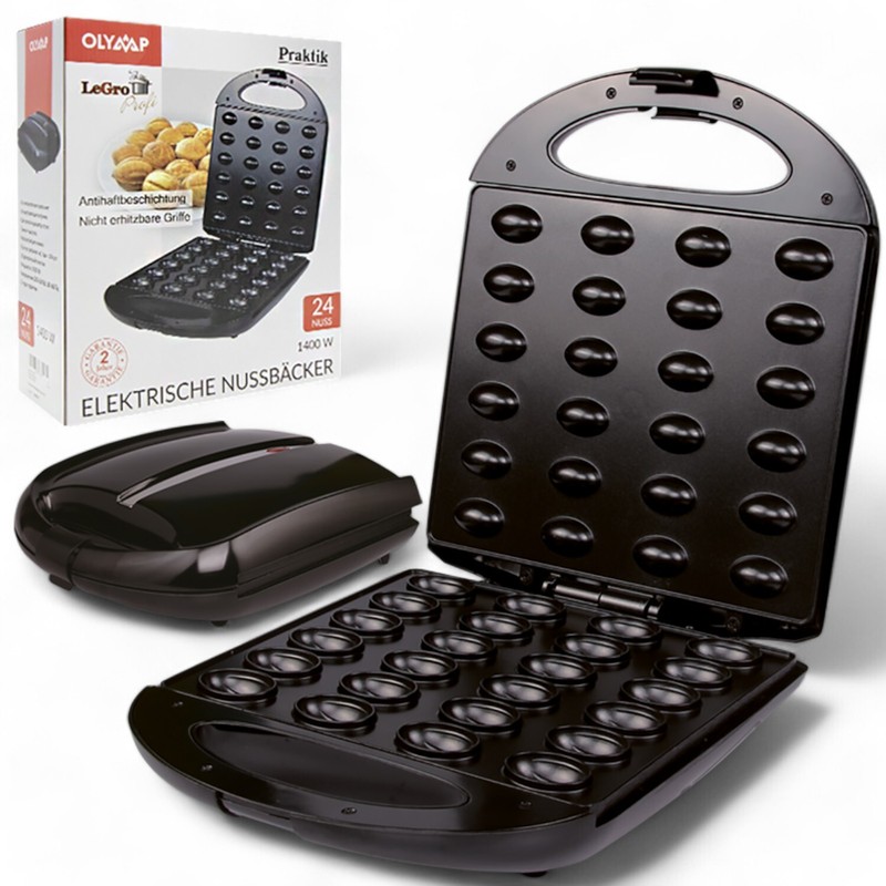 NussbÃ¤Cker Waffeleisen Backautomat 24 StÃ¼Ck Praktik Schwarz