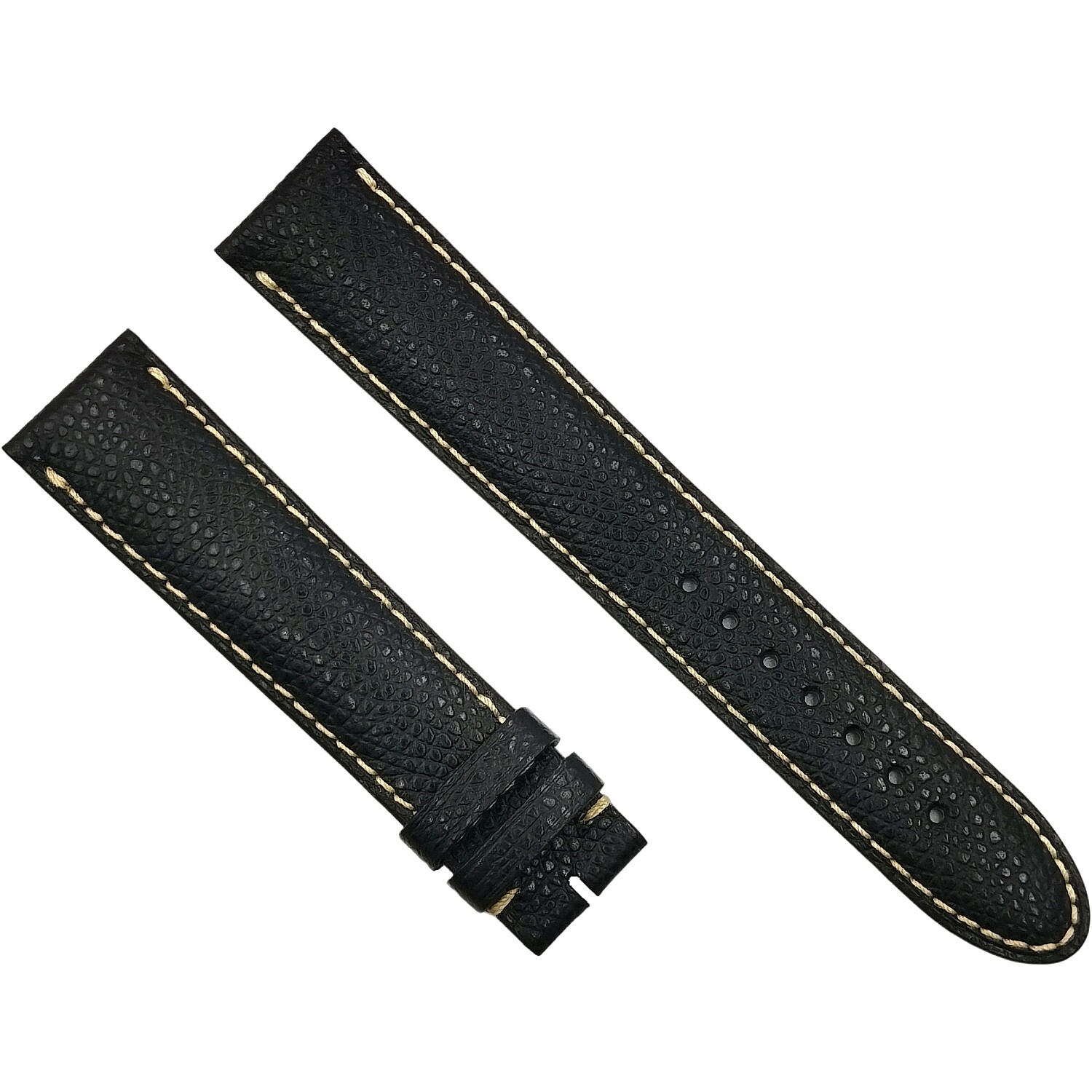 MONTBLANC - 19 MM - GENUINE BLACK LEATHER WATCH STRAP - OEM