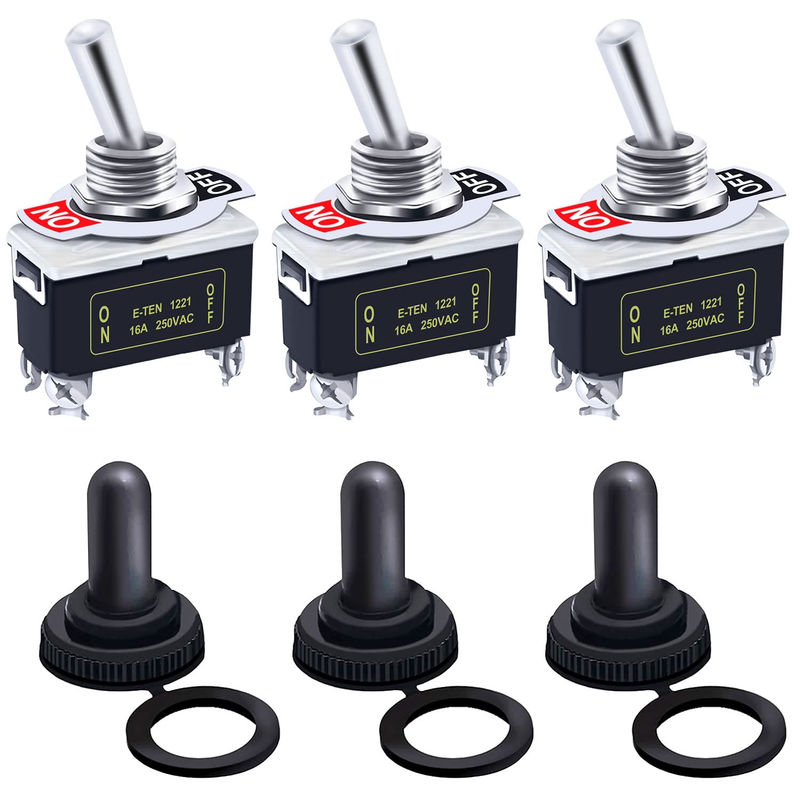 /3Pcs Heavy Duty Rocker Toggle Switch 16A 250V AC DPST 2 Position 4 Pin On/Off S