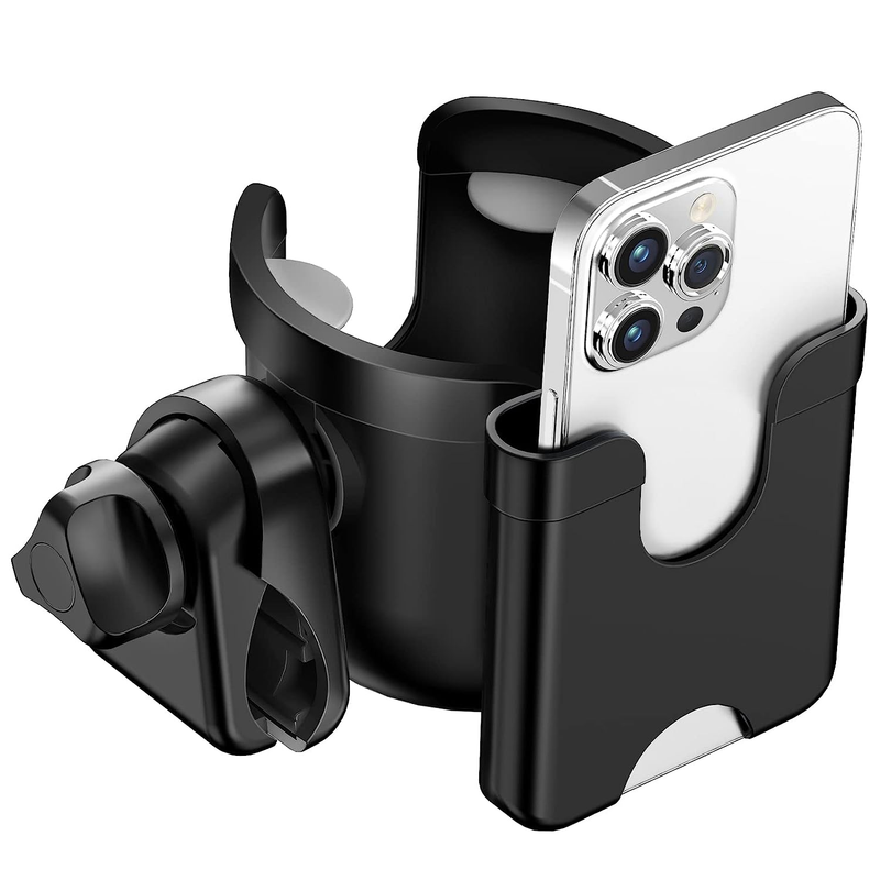 Universal Cup Bottle Phone Holder For Wheelchair Stroller Walker Bike Scooter