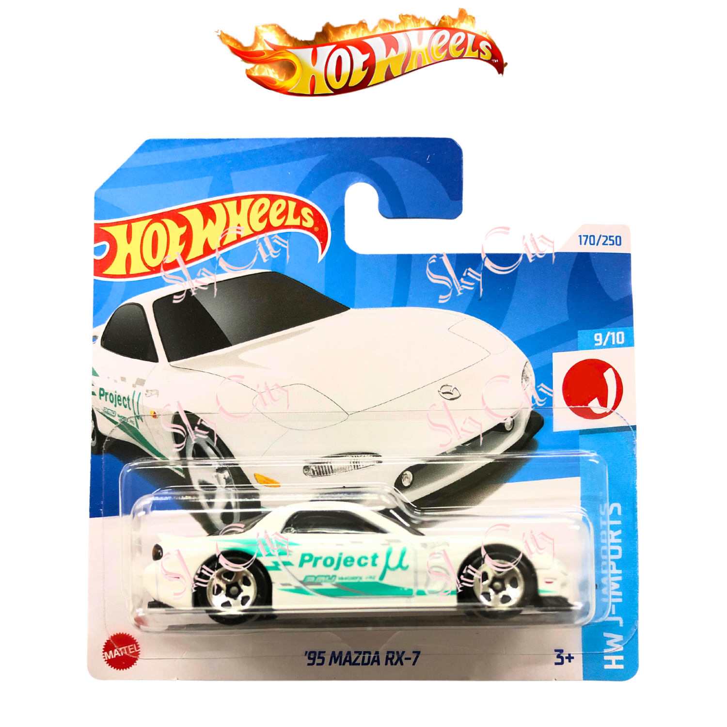 2024 Hot Wheels 1995 Mazda Rx-7 HW J Imports 9/10 White