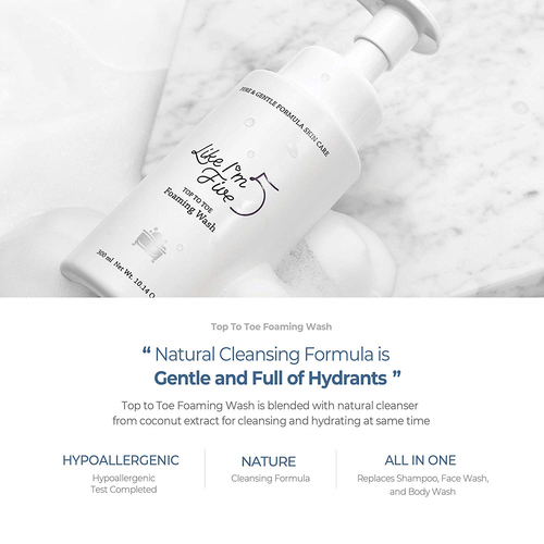 Like I'm 5 Top to Toe Foaming Wash for Infant, Baby, Children Top To Toe Foaming