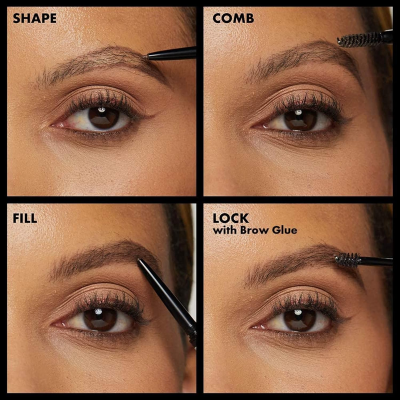 Micro Brow Pencil, Dual- Ended Eyebrow Pencil, With Integrated Spoolie, For Natu