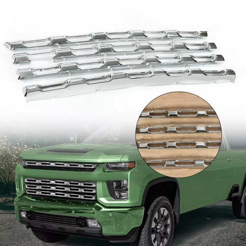 Для Chevy Silverado 2500/3500 HD 2020-2023 Хромированная накладка на решетку радиатора