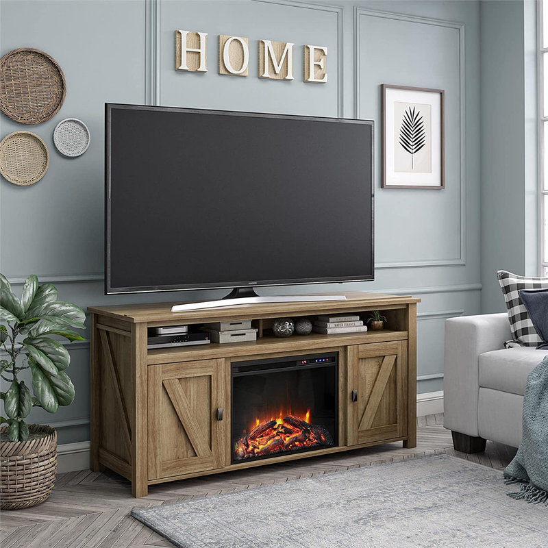 Ameriwood Home Farmington Electric Fireplace TV Console for Tvs up to 60