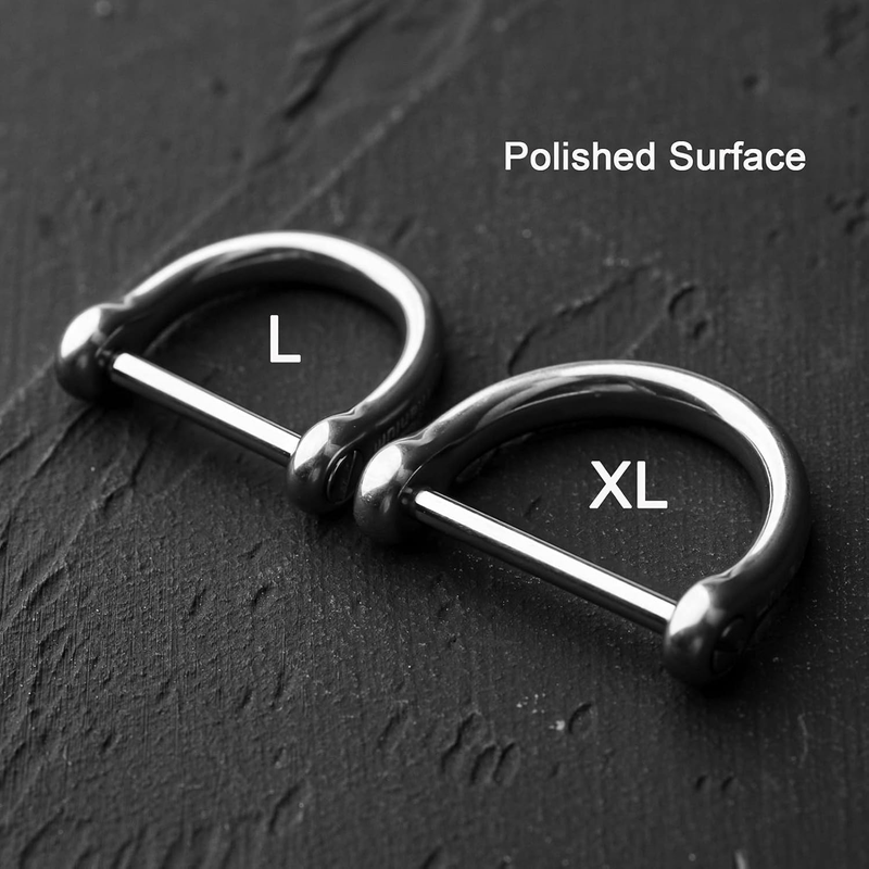 TISUR Titanium Car Key Rings,Heavy Duty D Ring Keychain Ring Keyring Keyfob Key 