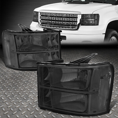 ДЛЯ 07-14 GMC SIERRA GMT900 OE СТИЛЬ ДЫМЧАТЫЕ ЛИНЗЫ ПРОЗРАЧНЫЕ УГЛОВЫЕ ФАРЫ