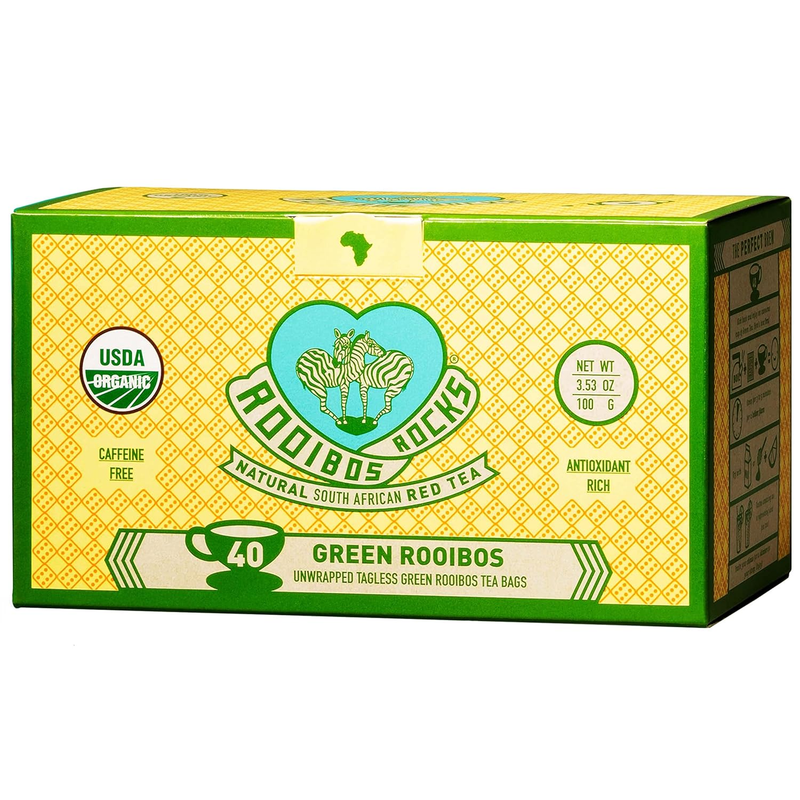 - 40 Rooibos Green Tea Bags &ndash; Naturally Sweet Herbal T