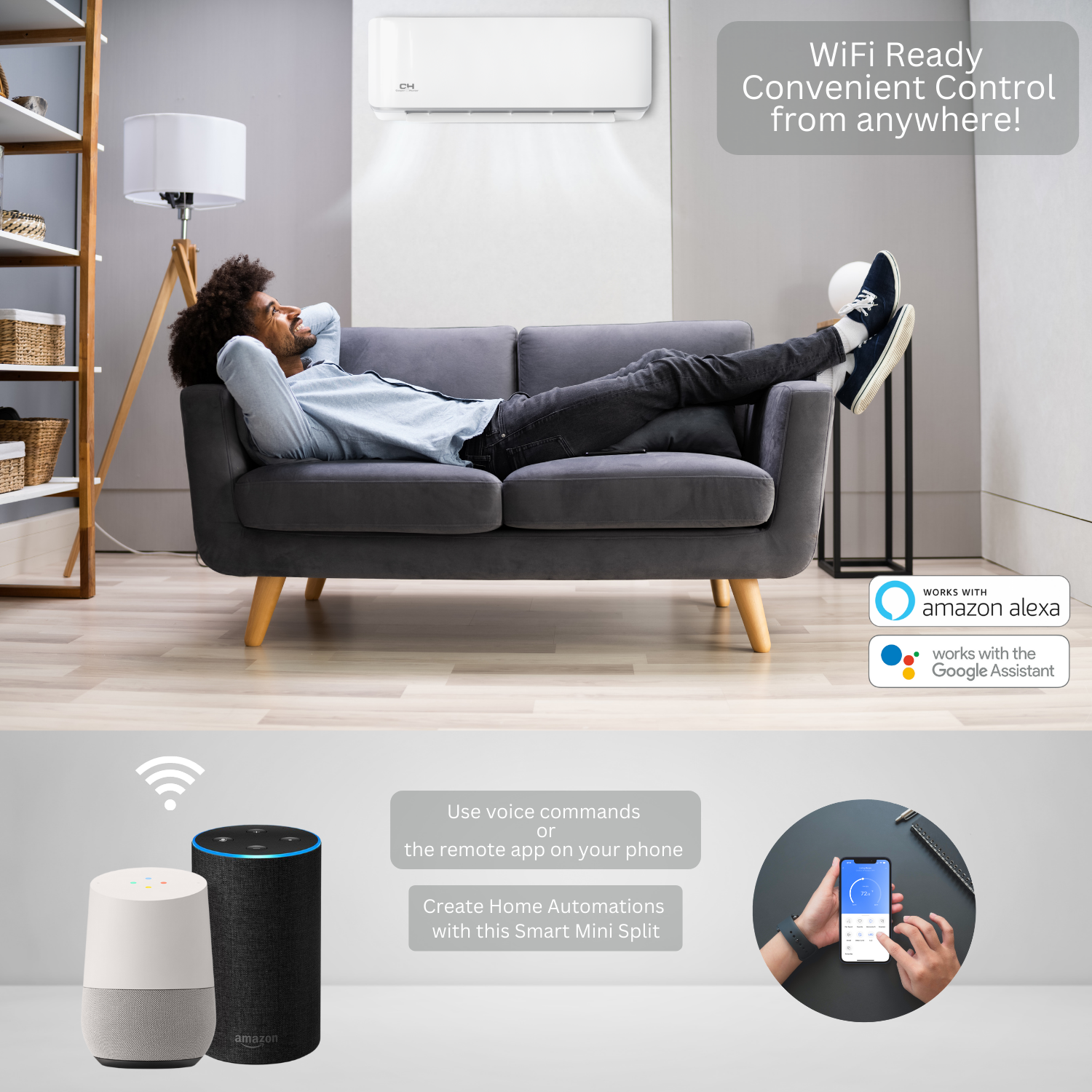 9000 BTU 115V 22.8 SEER Sophia Series Mini Split Heat Pump Air Conditioner