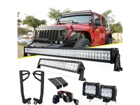 2x 4/" 18W CREE LED Work Light Bar FLOOD+Mount Bracket Fit For Jeep Wrangler JK