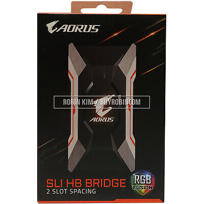 GIGABYTE AORUS SLI HB bridge RGB 2 Slot PCI-E Spacing Supports Dual Link SLI HB