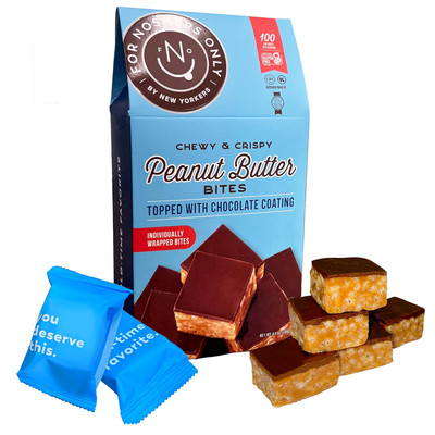 Peanut Butter Bites Topped with Chocolate Coating - Gluten Free - Vegan Friendly