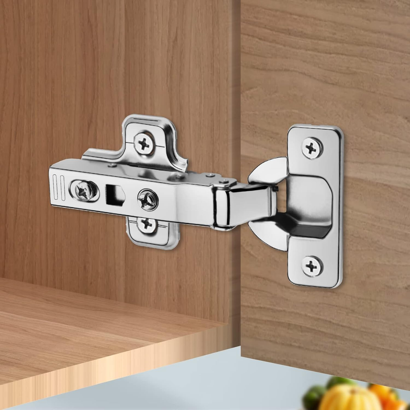 10 PCS Full Overlay Soft Close Hinges, CLIP ON Plate for Easy Installation, 105